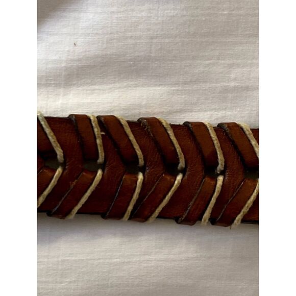 Tommy Bahama | Accessories | Vtg Tommy Bahama Braided  Vtg TOMMY BAHAMA Braided Leather Belt Solid Brass Buckle Brown